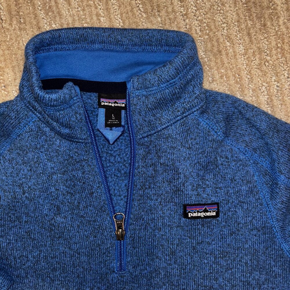 Kid's Patagonia Better Sweater 1/4 Zip Pullover - Large / Barnical Blue
